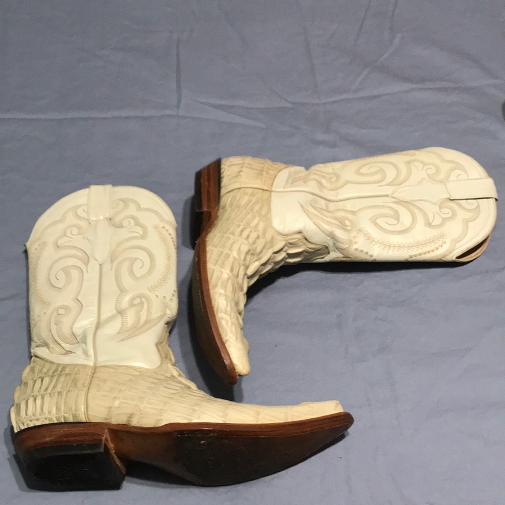 Men’s Vaquero Caiman Tail Leather Boots